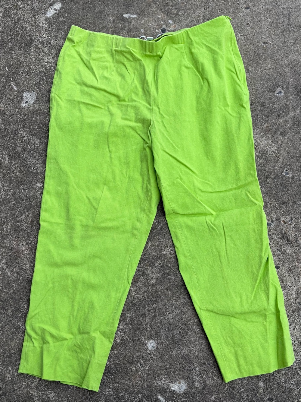 Madison Lime Green Cropped Ankle Pants